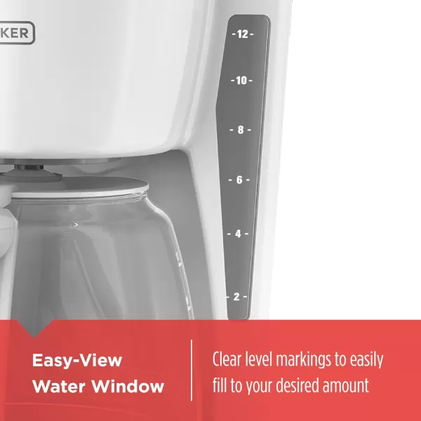 BLACK+DECKER 12-Cup Digital Coffee Maker, CM1160B, Programmable, Washable Basket Filter, Sneak-A-Cup, Auto Brew, Water Window, Keep Hot Plate, Black