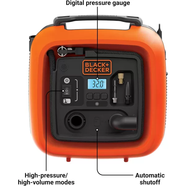 BLACK+DECKER 12V DC Multipurpose Inflator 