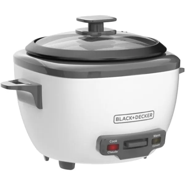 BLACK+DECKER 3-Cup Rice Cooker, RC503, 1.5-cup Uncooked Rice, Steaming Basket, Removable Non-Stick Bowl, One Touch