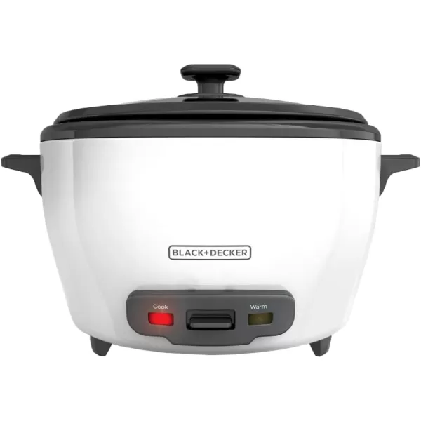 BLACK+DECKER 3-Cup Rice Cooker, RC503, 1.5-cup Uncooked Rice, Steaming Basket, Removable Non-Stick Bowl, One Touch