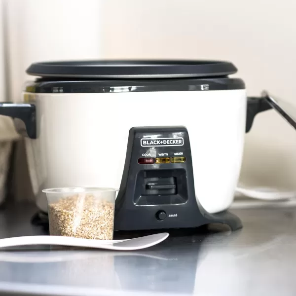 BLACK+DECKER 3-Cup Rice Cooker, RC503, 1.5-cup Uncooked Rice, Steaming Basket, Removable Non-Stick Bowl, One Touch