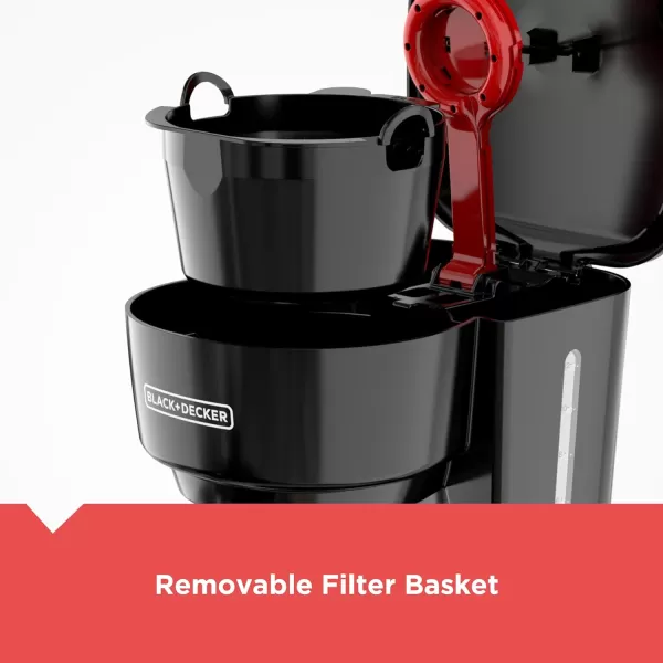 BLACK+DECKER 5-Cup Coffeemaker, Black, DCM600B