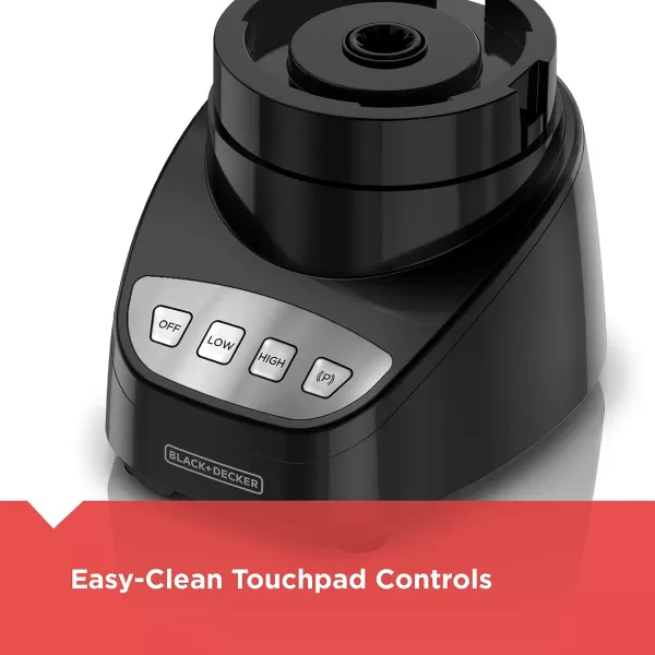 BLACK+DECKER 8-Cup Food Processor, Easy Assembly, Stainless Steel S-Blade, Shred, Slice, Chop, Puree, 450W Motor