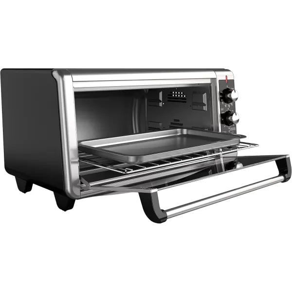 BLACK+DECKER 8-Slice Extra Wide Convection Toaster Oven, TO3250XSB, Fits 9"x13" Oven Pans and 12" Pizza, Stainless Steel/Black