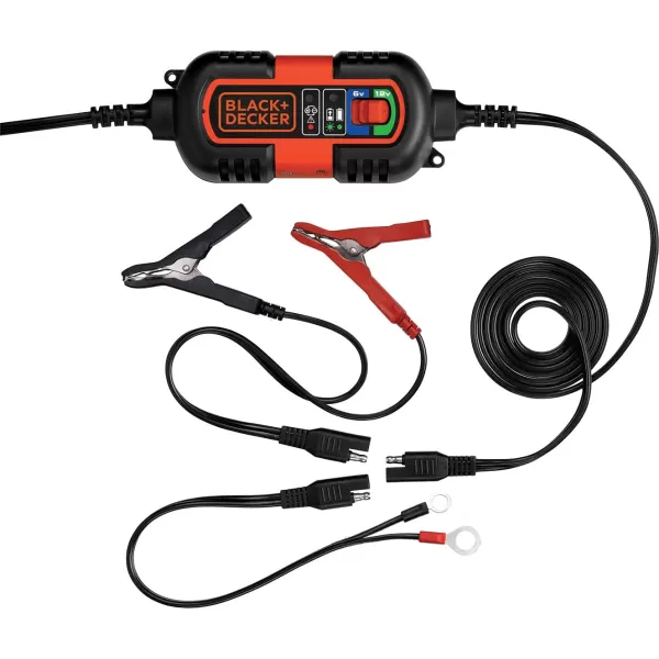BLACK+DECKER BC25BD Fully Automatic 25 Amp 12V Bench Battery Charger/Maintainer with 75A Engine Start, Alternator Check, Cable Clamps