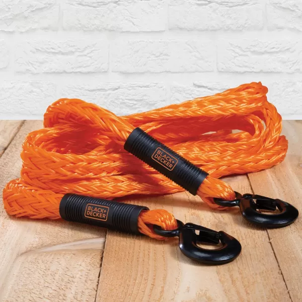 BLACK+DECKER BD1001 Black/Orange 2" x 20' Recovery Strap - 3,000 lb Safe Wortking Load / 9,000 lb Break Strength