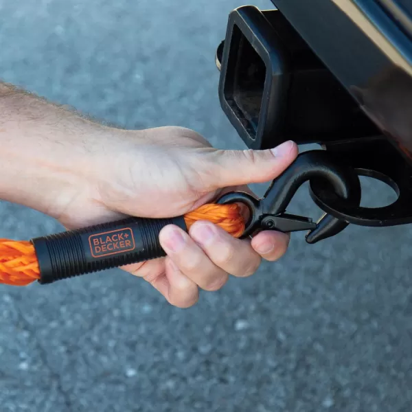 BLACK+DECKER BD1001 Black/Orange 2" x 20' Recovery Strap - 3,000 lb Safe Wortking Load / 9,000 lb Break Strength