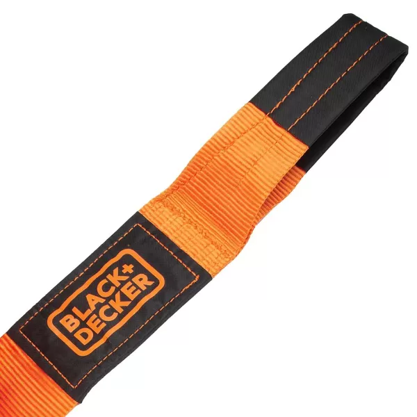 BLACK+DECKER BD1001 Black/Orange 2" x 20' Recovery Strap - 3,000 lb Safe Wortking Load / 9,000 lb Break Strength)