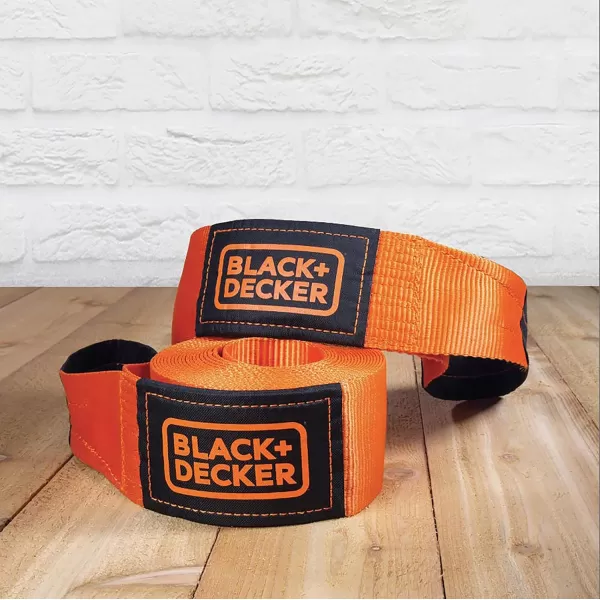 BLACK+DECKER BD1001 Black/Orange 2" x 20' Recovery Strap - 3,000 lb Safe Wortking Load / 9,000 lb Break Strength)