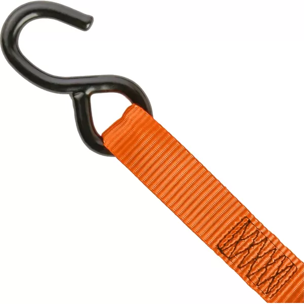 BLACK+DECKER BD1005 Black/Orange 1" x 10' Ratchet Tie Down Straps - 300 lb Safe Working Load / 900 lb Break Strength, 4 Pack)