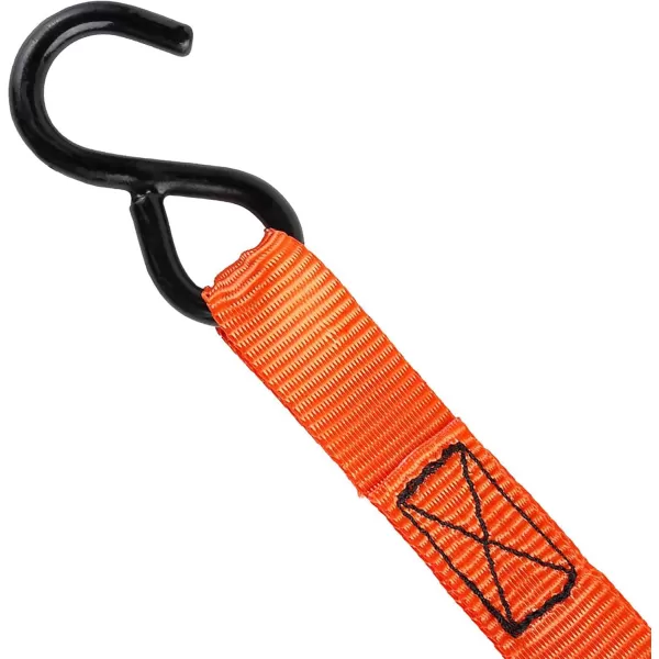 BLACK+DECKER BD1005 Black/Orange 1" x 10' Ratchet Tie Down Straps - 300 lb Safe Working Load / 900 lb Break Strength, 4 Pack)