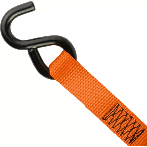 BLACK+DECKER BD1005 Black/Orange 1" x 10' Ratchet Tie Down Straps - 300 lb Safe Working Load / 900 lb Break Strength, 4 Pack)
