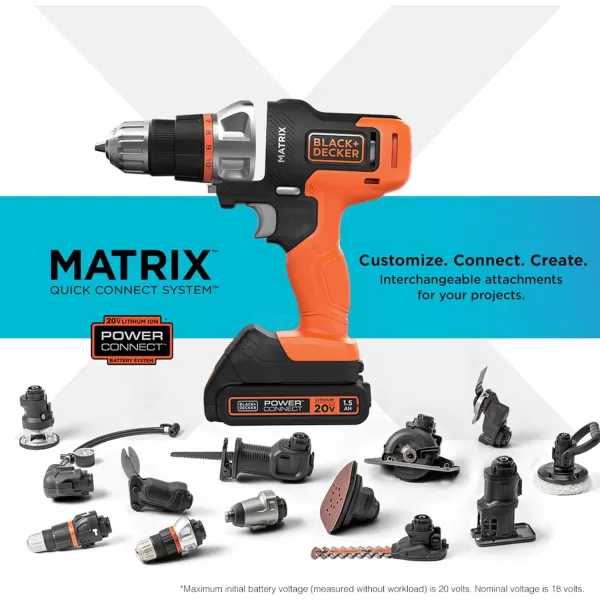 BLACK+DECKER BLACK+DECKER MATRIX 2V MAX* Drill + Sander Combo Kit with Storage Case 
