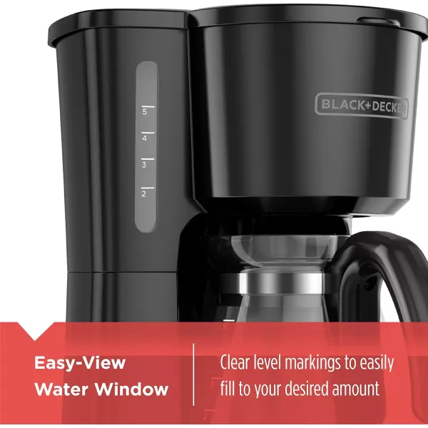 BLACK+DECKER CM0700BZ 4-in-1 5-Cup Coffee Station Coffeemaker, Black
