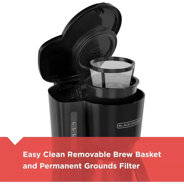 BLACK+DECKER CM0700BZ 4-in-1 5-Cup Coffee Station Coffeemaker, Black