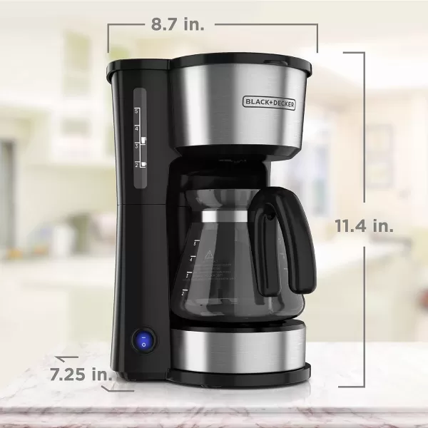 BLACK+DECKER CM0755S 4-in-1 5-Cup Coffee Station Coffeemaker, Stainless Steel