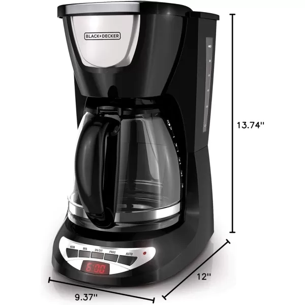 BLACK+DECKER CM2020B 12-Cup* Programmable Coffeemaker, Black