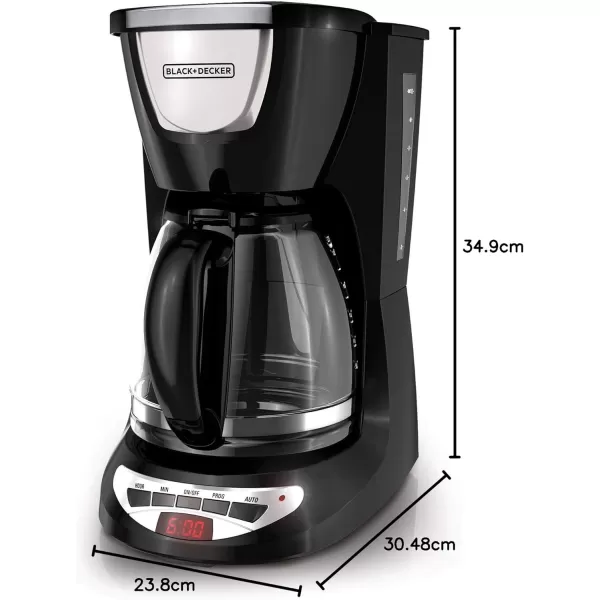 BLACK+DECKER CM2020B 12-Cup* Programmable Coffeemaker, Black