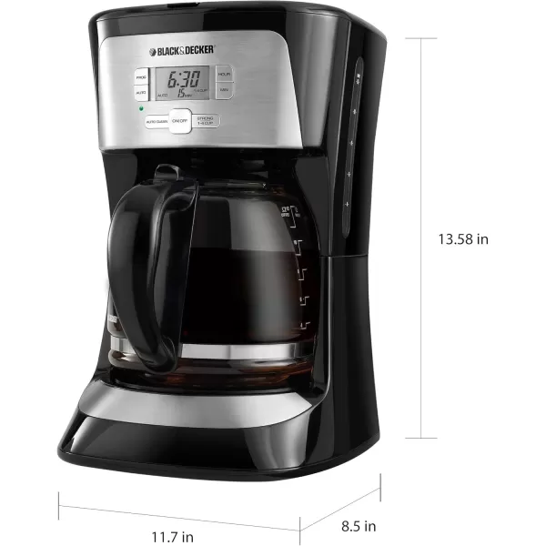 BLACK+DECKER CM2020B 12-Cup* Programmable Coffeemaker, Black