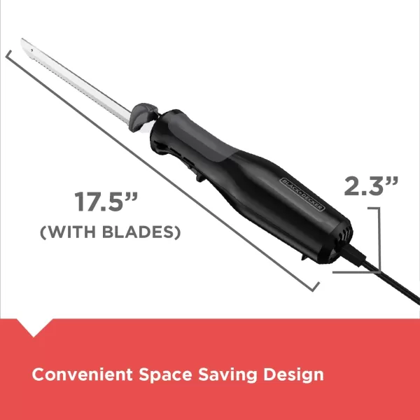 BLACK+DECKER Comfort Grip Electric Knife with 7-Inch Stainles Steel Blades)