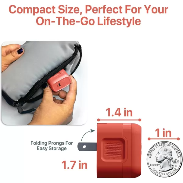 BLACK+DECKER GaN PD Wall Charger, 1-Port, 20W - USB Type C Wall Plug - Compact Power Block USB C - Type C Wall Charger Fast Charging - USB C Charger Block 20W - Perfect for Home, Office, Travel