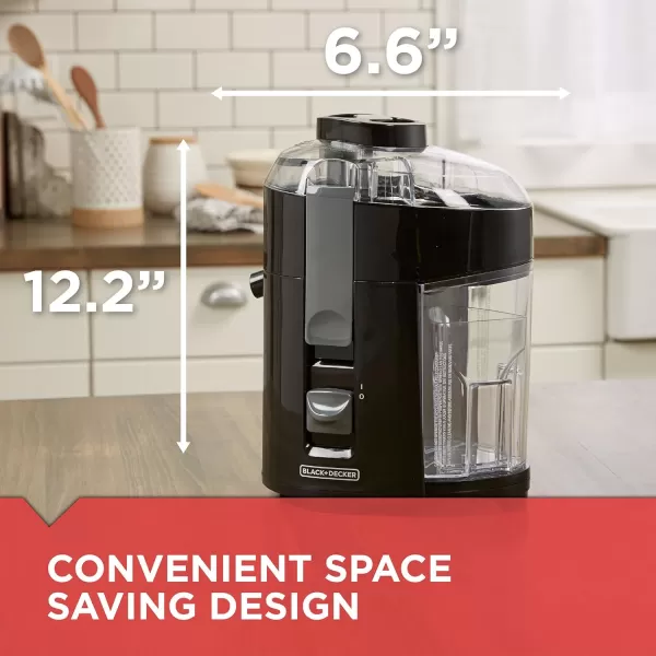 BLACK+DECKER JE2200B Fruit and Vegetable Juice Extractor, Black