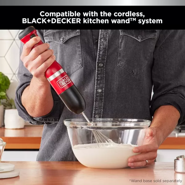 BLACK+DECKER Kitchen Wand Attachment Whisk, 5 Speed Setting 