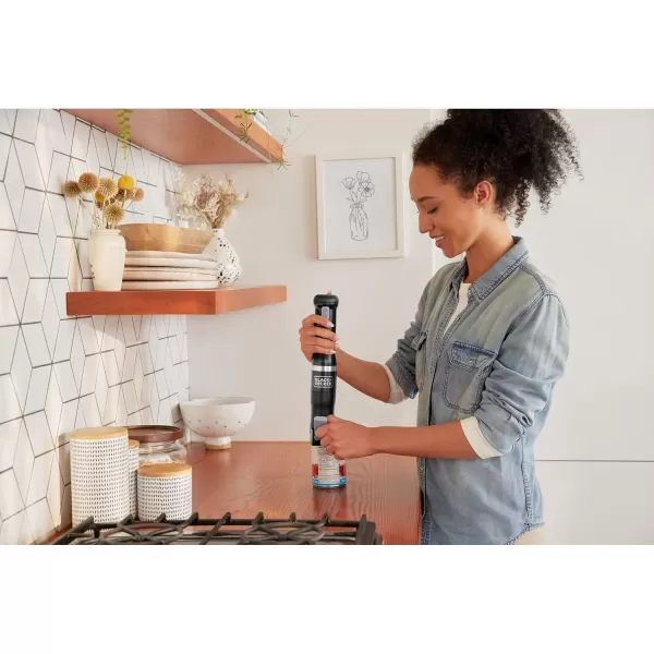 BLACK+DECKER Kitchen Wand Cordless Immersion Blender, 6 in 1 Multi Tool Set, Hand Blender with Charging Dock, Grey 