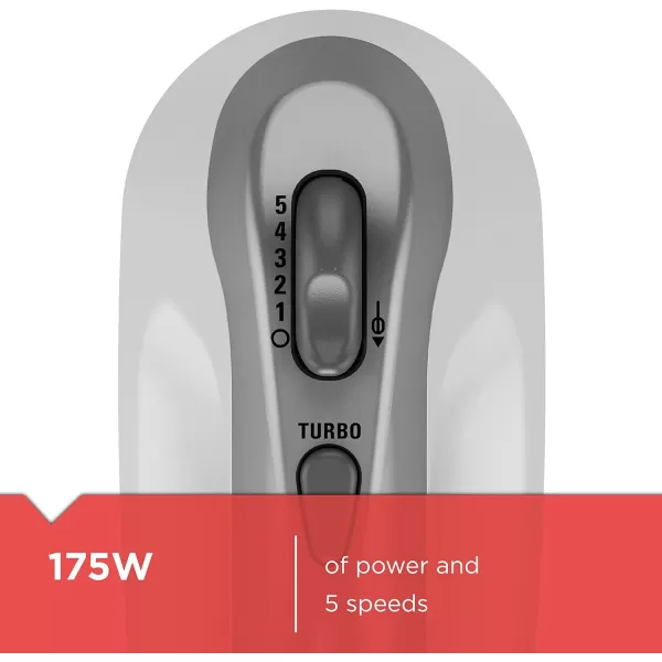 BLACK+DECKER Lightweight Hand Mixer, White, MX1500W