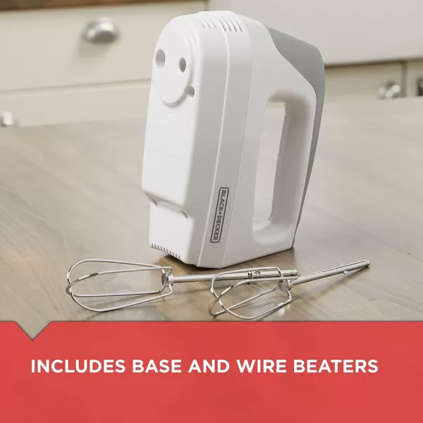 BLACK+DECKER Lightweight Hand Mixer, White, MX1500W