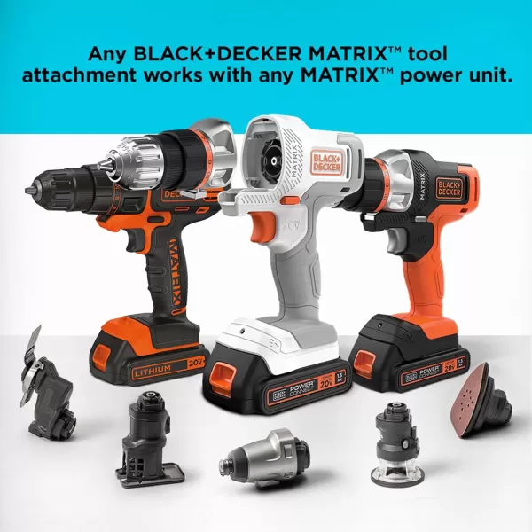 BLACK+DECKER MATRIX Knife Sharpener, Sander, and File 3 in 1 Tool Attachment 