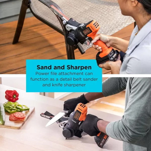 BLACK+DECKER MATRIX Knife Sharpener, Sander, and File 3 in 1 Tool Attachment 