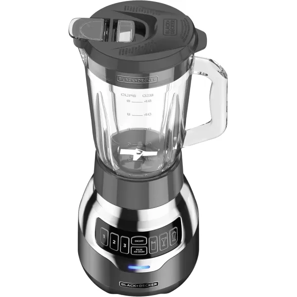 BLACK+DECKER PowerCrush Digital Blender with Quiet Technology, Stainless Steel, BL1300DG-T