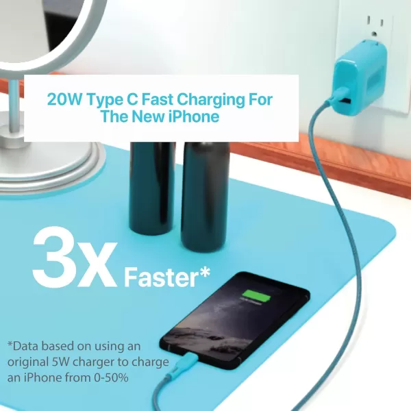 BLACK+DECKER Quick-Charge PD Wall Charger, 2-Port, 38W - USB &amp; Type C Wall Plug - Compact Power Block USB C - Fast Charger Adapter Power Delivery &amp; Qualcomm QC 3.0 - Perfect for Home, Office, Travel