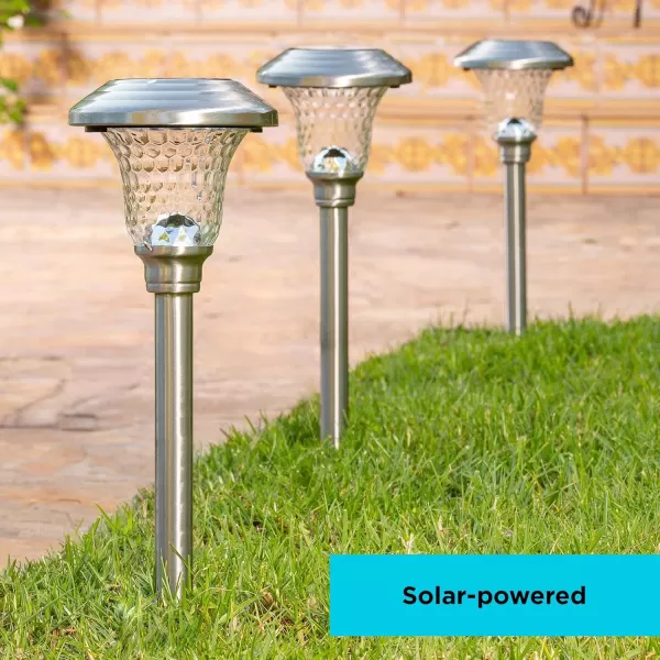 BLACK+DECKER Solar-Powered Outdoor Disk Light - 8 Pack 