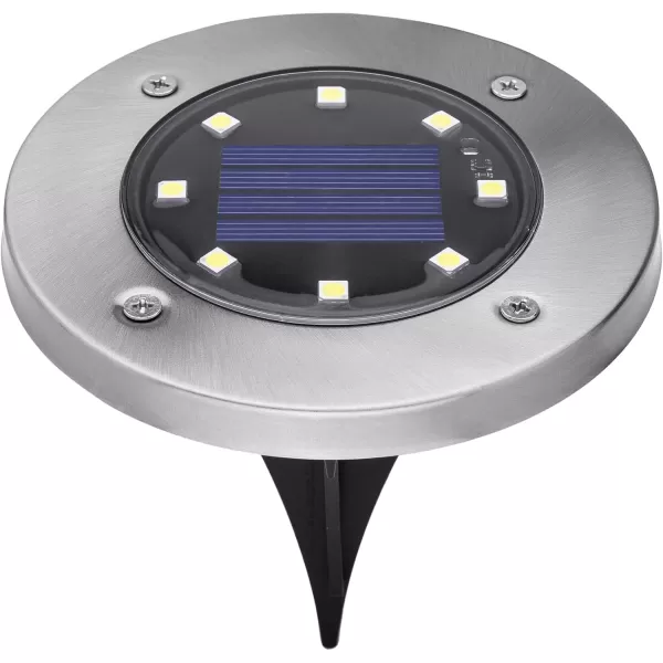BLACK+DECKER Solar-Powered Outdoor Disk Light - 8 Pack 