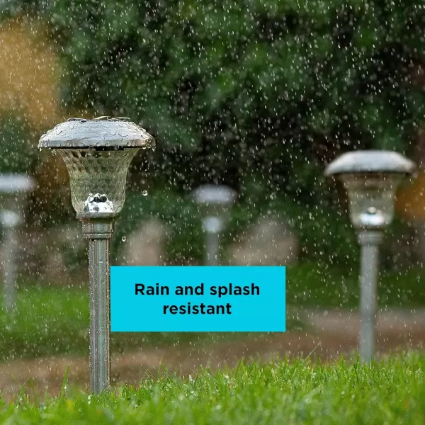 BLACK+DECKER Solar-Powered Outdoor Disk Light - 8 Pack 