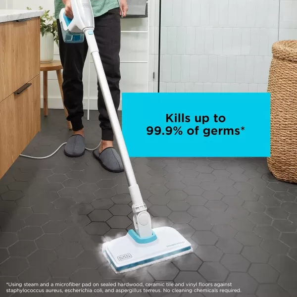 BLACK+DECKER Steamer, 7 Attachments for Multipurpose Cleaning, Includes Storage Wall Mount 