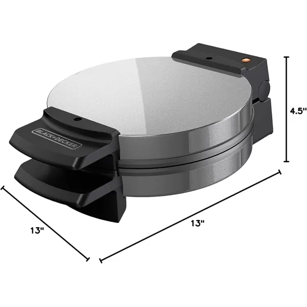 BLACK+DECKER WMB500 Traditional Belgian-Style Waffle Maker, Stainless Steel