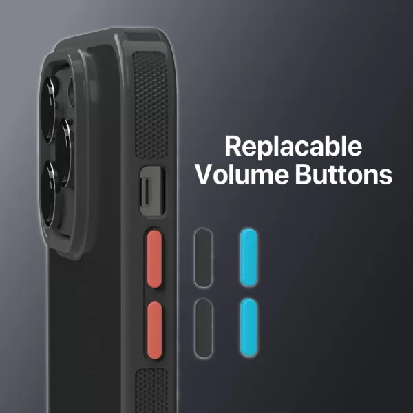 BLACK+DECKER for iPhone 14 Cases, Compatible with MagSafe, Shockproof Military-Grade Protection, Magnetic Phone Case for iPhone 14, Blue [Changeable Buttons, Lanyard]