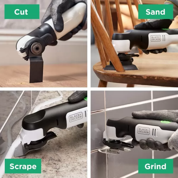 BLACK+DECKER reviva 12V MAX Multi Tool, Oscillating, Quick Blade Change For Multi Tool Needs, Cordless 