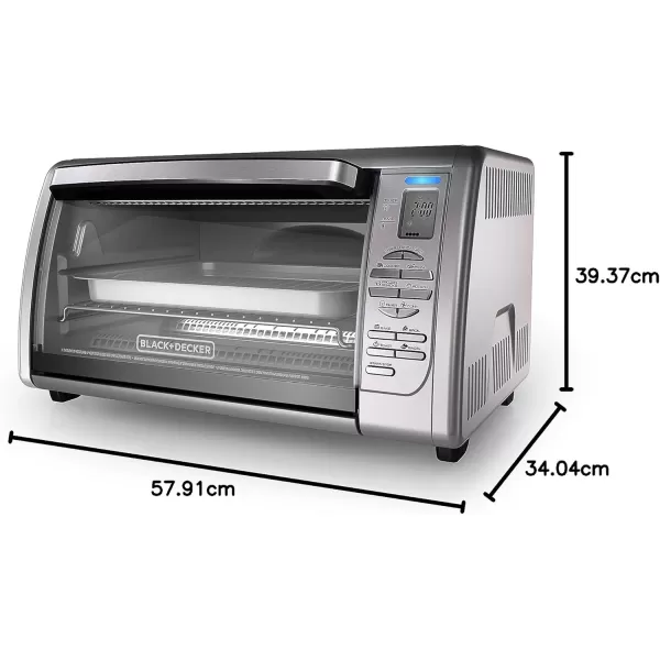 Black+Decker Countertop Convection Toaster Oven, Stainless Steel