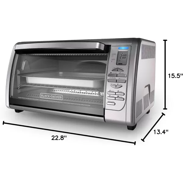 Black+Decker Countertop Convection Toaster Oven, Stainless Steel