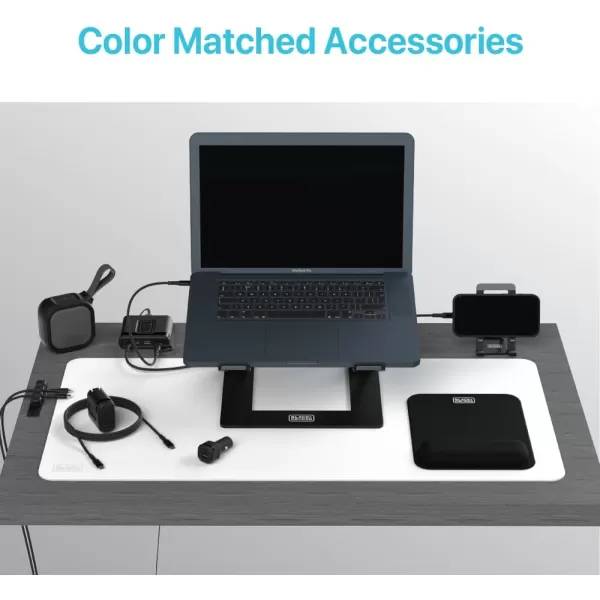 Black+Decker Faux Leather Desk Mat for Keyboard and Mouse - Office Desk Accessories - Protective Office Desk Decor Men, Women, Teens - Desk Pad Mat for Gaming, Work from Home, Office - Desk Organizers
