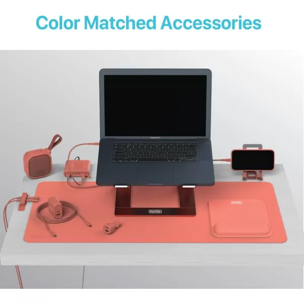 Black+Decker Faux Leather Desk Mat for Keyboard and Mouse - Office Desk Accessories - Protective Office Desk Decor Men, Women, Teens - Desk Pad Mat for Gaming, Work from Home, Office - Desk Organizers