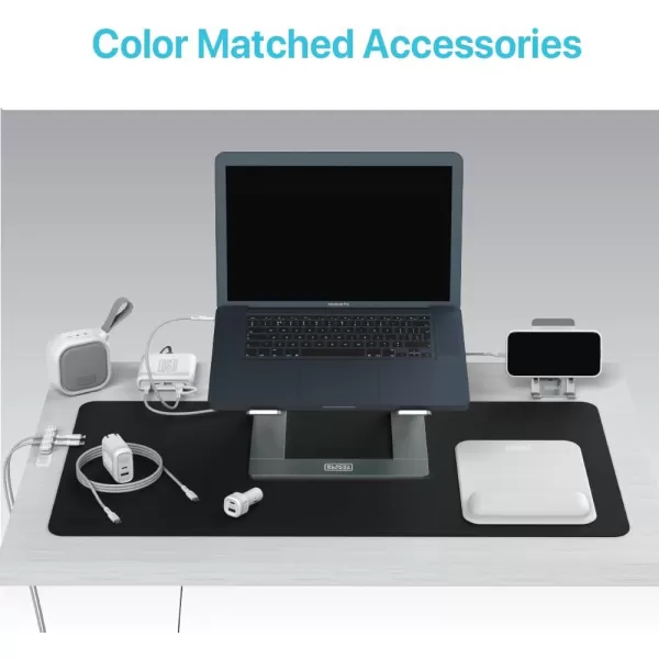 Black+Decker Faux Leather Desk Mat for Keyboard and Mouse - Office Desk Accessories - Protective Office Desk Decor Men, Women, Teens - Desk Pad Mat for Gaming, Work from Home, Office - Desk Organizers