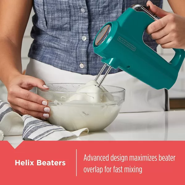 Black+Decker MX600L Helix Performance Premium Hand, 5-Speed Mixer, Lime Green, small