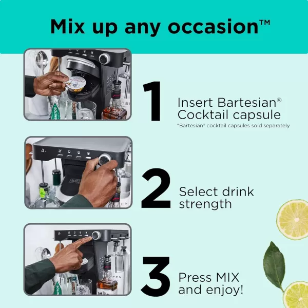 bev by BLACK+DECKER Cocktail Maker Machine and Drink Maker for Bartesian capsules 