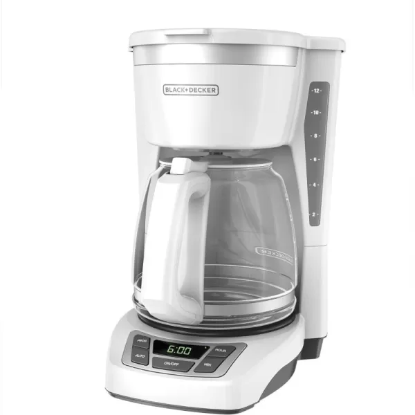 BLACK+DECKER 12-Cup Digital Coffee Maker, CM1160B, Programmable, Washable Basket Filter, Sneak-A-Cup, Auto Brew, Water Window, Keep Hot Plate, Black