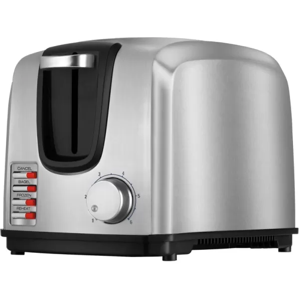 BLACK+DECKER 2-Slice Toaster, Modern, Stainless Steel, T2707S, Silver